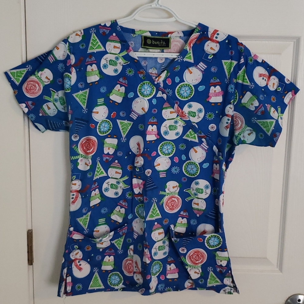 Winter V-Neck Scrub Top